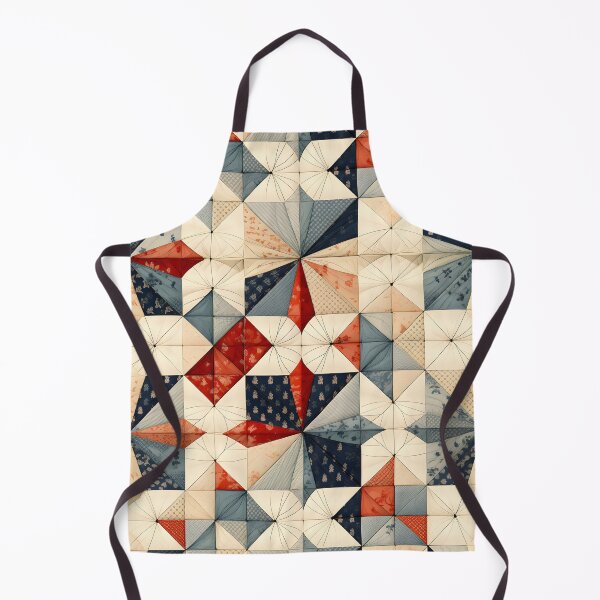 Item preview, Retro 30s Geometric Distressed Patchwork Quilt Pattern designed and sold by SecretDicer.