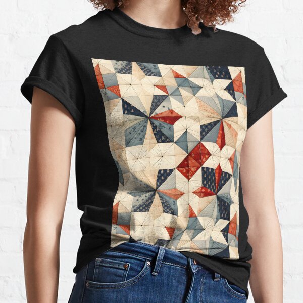 Item preview, Retro 30s Geometric Distressed Patchwork Quilt Pattern designed and sold by SecretDicer.