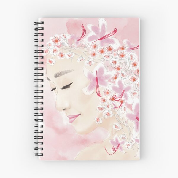 Item preview, Ashanti - Asian Woman, Red Pink Flowers (Large), Digital Watercolour  designed and sold by written4r7.