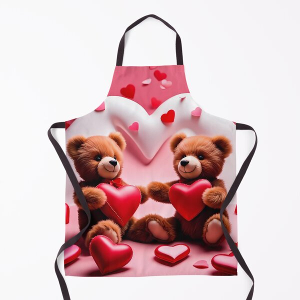 Item preview, Teddy celebrating Valentines day, randome floating love hearts designed and sold by Colin Bentham.