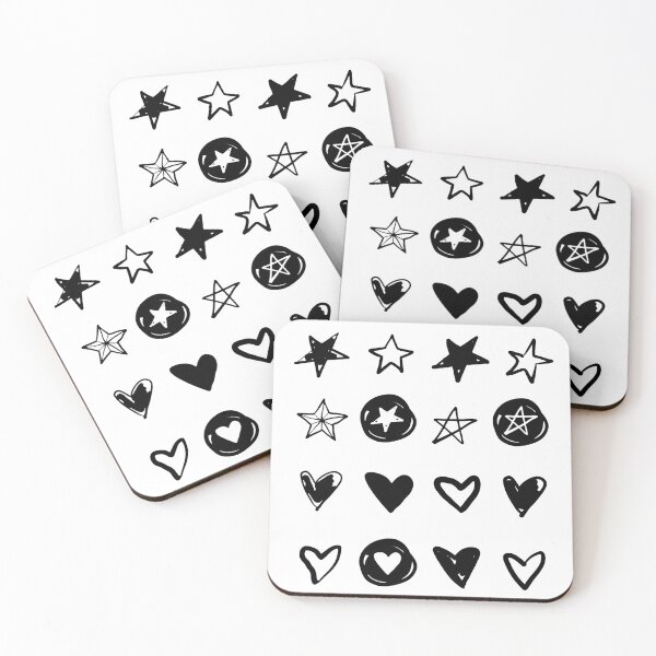 Item preview, Stars and hearts doodles designed and sold by MarleinWinter.