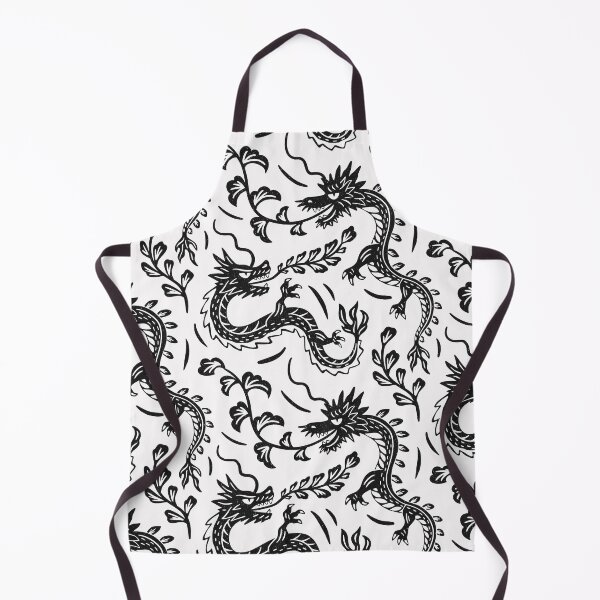 Item preview, Japanese dragons block print black and white - year of the dragon 2024 designed and sold by Muxune.