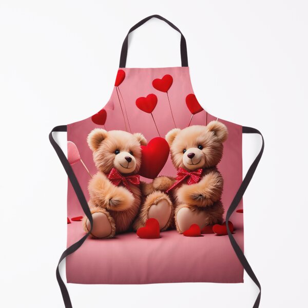 Item preview, Teddy celebrating Valentines day, randome floating love hearts designed and sold by Colin Bentham.