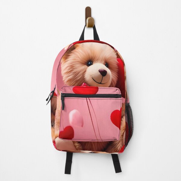 Item preview, Teddy celebrating Valentines day, randome floating love hearts designed and sold by Colin Bentham.