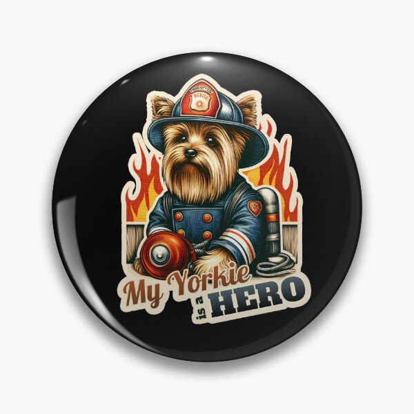 Item preview, Yorkshire Terrier Fireman designed and sold by ThisDress.