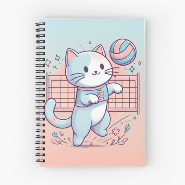 Item preview, Cat playing volleyball  designed and sold by Hania777.