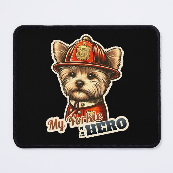 Item preview, Yorkshire Terrier Fireman designed and sold by ThisDress.