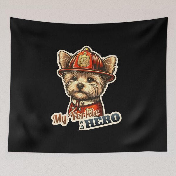 Item preview, Yorkshire Terrier Fireman designed and sold by ThisDress.
