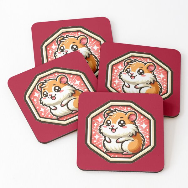 Item preview, Happy Hamster Stars Fireworks Cartoon Illustration Drawing designed and sold by CoffeeIsATrip.