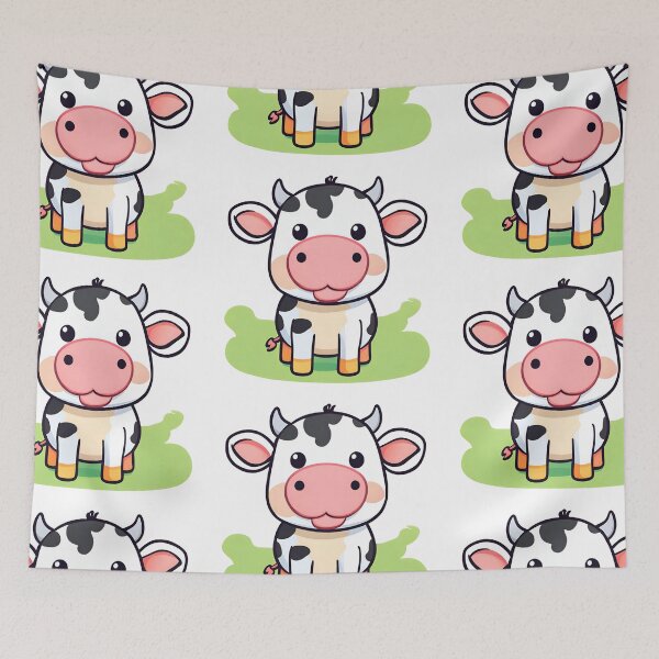 Item preview, Kawaii Cow, Cute Animal, Cute Cow cartoon designed and sold by PurpleWay.
