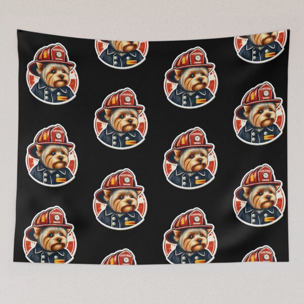 Item preview, Yorkshire Terrier Fireman designed and sold by ThisDress.