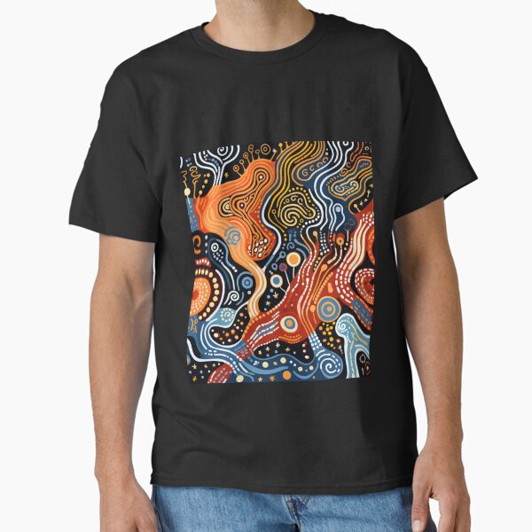 Vista previa del artículo con la obra «Arte auténtico aborigen - Caminos del agua», diseñado y vendido por GrinGalore.