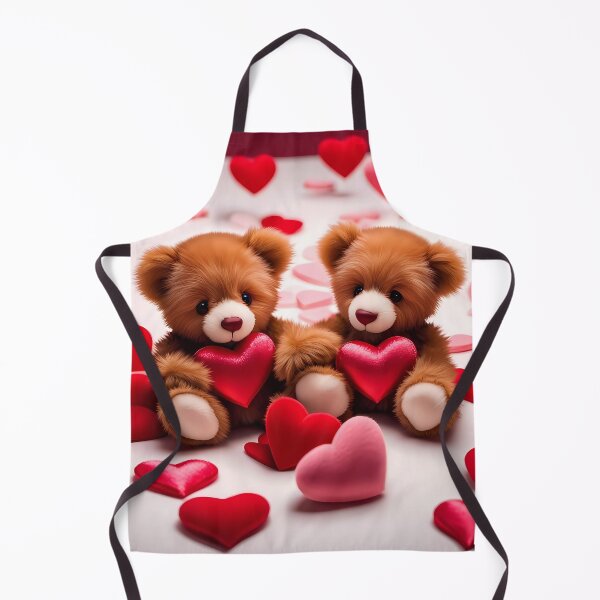 Item preview, Teddy celebrating Valentines day, randome floating love hearts designed and sold by Colin Bentham.