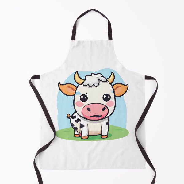 Item preview, Cute Kawaii Cow, Cow in a farm, Cute Animals designed and sold by PurpleWay.