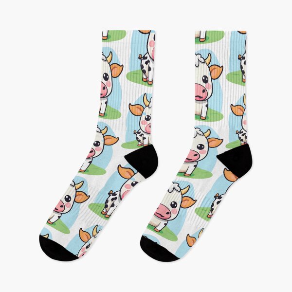 Item preview, Cute Kawaii Cow, Cow in a farm, Cute Animals designed and sold by PurpleWay.