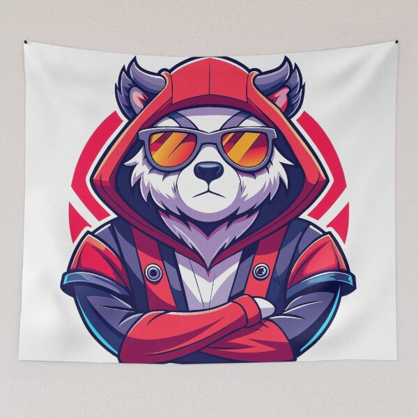Item preview, panda wearing shades and a hoodie designed and sold by Arextr.