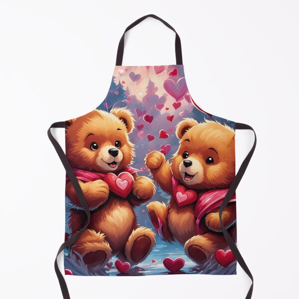 Item preview, Teddy celebrating Valentines day, randome floating love hearts designed and sold by Colin Bentham.