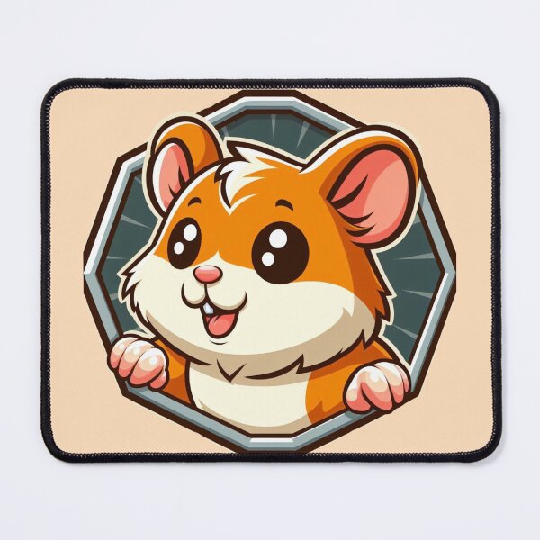 Item preview, Happy Hamster Smiling Super Cute Cartoon Illustration Drawing designed and sold by CoffeeIsATrip.