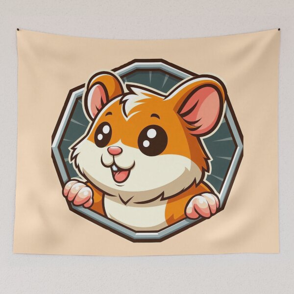 Item preview, Happy Hamster Smiling Super Cute Cartoon Illustration Drawing designed and sold by CoffeeIsATrip.
