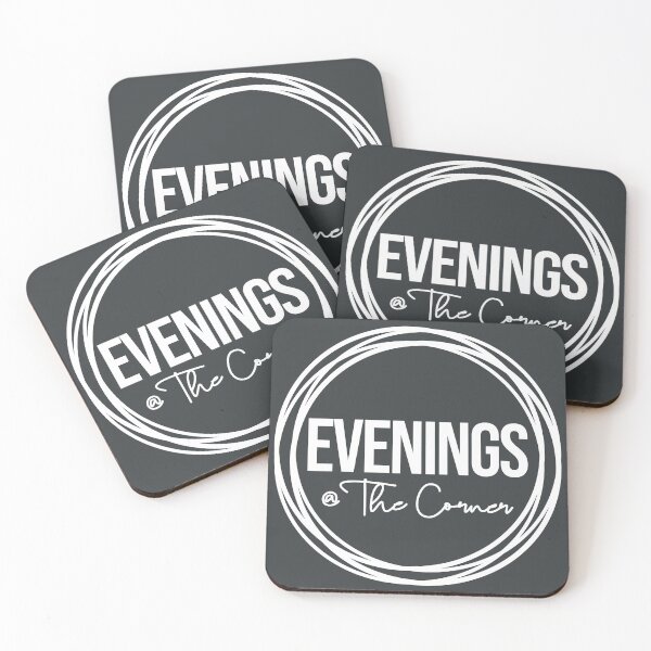 Item preview, Evenings @ The Corner Logo (White) designed and sold by TheCornerOnline.