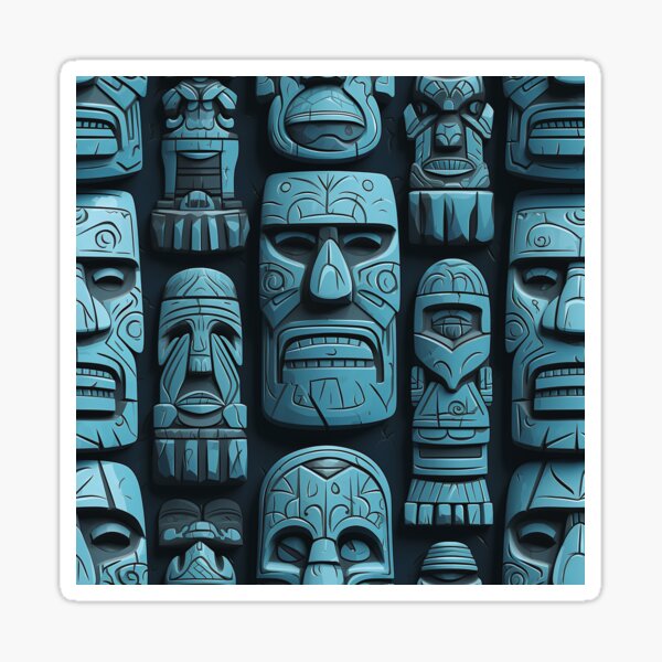 Item preview, Easter Island pattern designed and sold by Sp3ctrumOfColor.