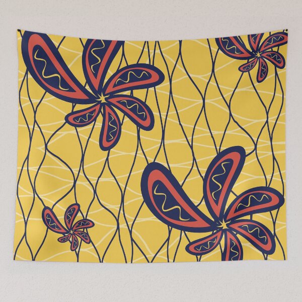 Item preview, African flower motif designed and sold by Wolagno.