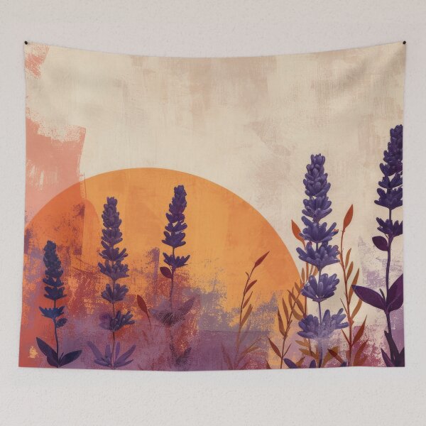 Item preview, Lavender Flowers Landscape designed and sold by FlowersColorful.