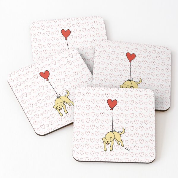Item preview, Yellow Labrador Floating in the Air designed and sold by HappyLabradors.