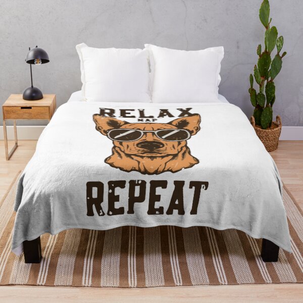 Item preview, relax, nap, repeat dog version designed and sold by Decor-Craft.