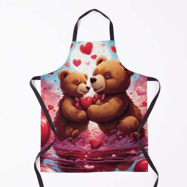 Item preview, Teddy celebrating Valentines day, randome floating love hearts designed and sold by Colin Bentham.