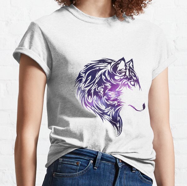 Awesome White Wolf T Shirts Redbubble - new roblox mystery purple celebrity series 3 wolf wolves