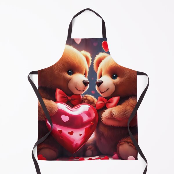 Item preview, Teddy celebrating Valentines day, randome floating love hearts designed and sold by Colin Bentham.