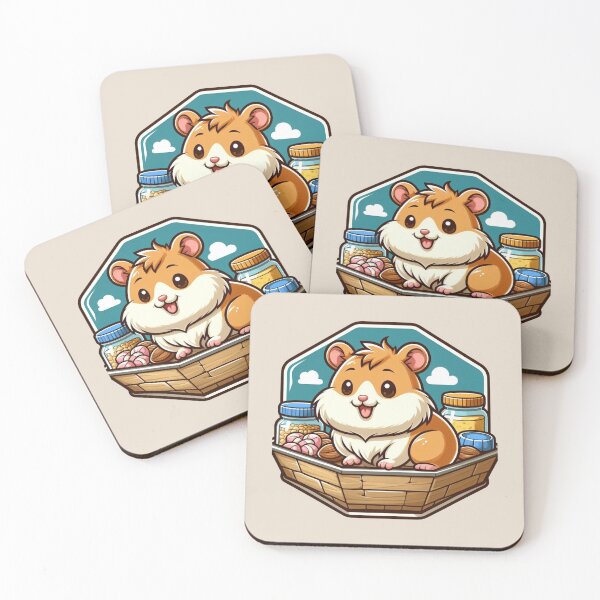 Item preview, Happy Hamster Cottagecore Cartoon Illustration Drawing designed and sold by CoffeeIsATrip.