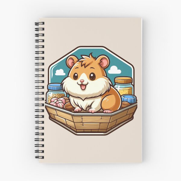 Item preview, Happy Hamster Cottagecore Cartoon Illustration Drawing designed and sold by CoffeeIsATrip.