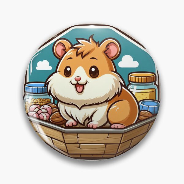 Item preview, Happy Hamster Cottagecore Cartoon Illustration Drawing designed and sold by CoffeeIsATrip.