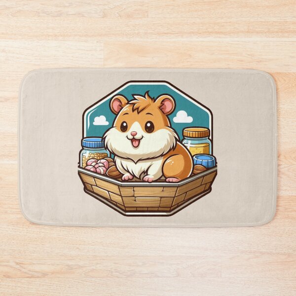 Item preview, Happy Hamster Cottagecore Cartoon Illustration Drawing designed and sold by CoffeeIsATrip.