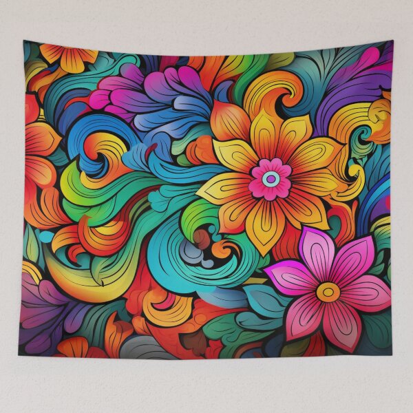 Item preview, Wonderful Vibrant Flowers Pattern #14 designed and sold by GrinGalore.