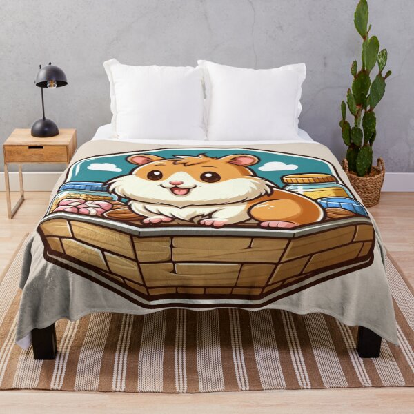 Item preview, Happy Hamster Cottagecore Cartoon Illustration Drawing designed and sold by CoffeeIsATrip.