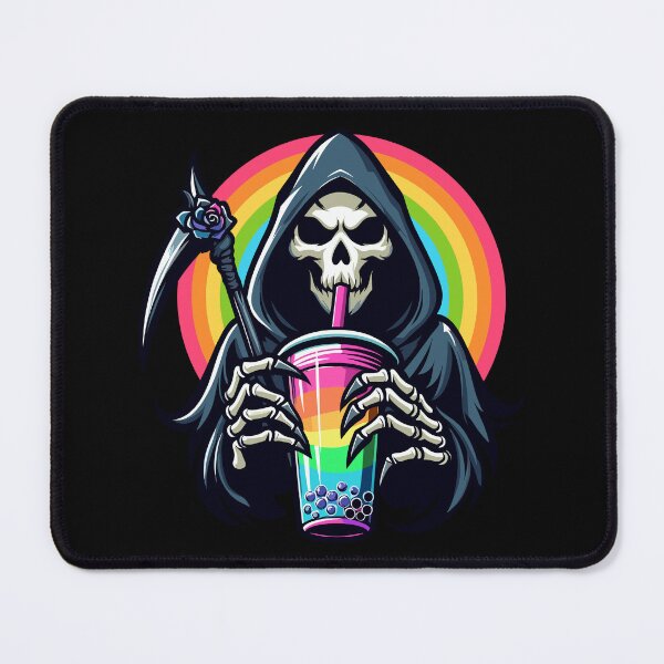 Item preview, Reaper Drinking Bubble Tea - Rainbow Bubble Tea designed and sold by Kawaii-n-Spice.