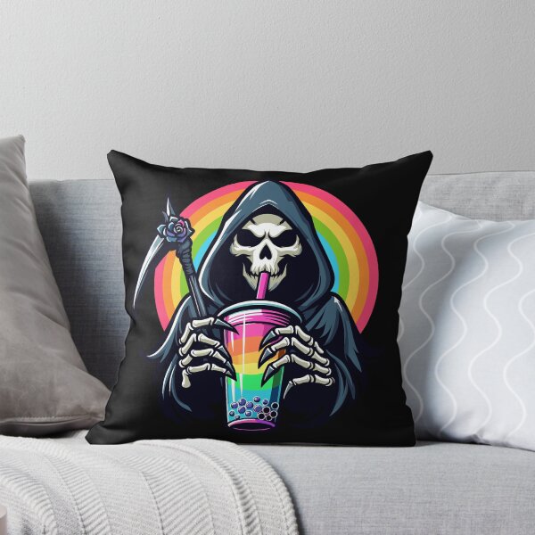 Item preview, Reaper Drinking Bubble Tea - Rainbow Bubble Tea designed and sold by Kawaii-n-Spice.