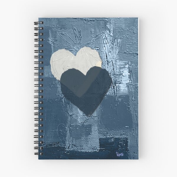 Item preview, Hearts on blue background, portrait designed and sold by a3-studio.
