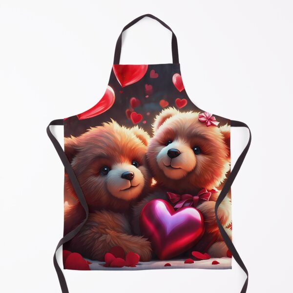 Item preview, Teddy celebrating Valentines day, randome floating love hearts designed and sold by Colin Bentham.