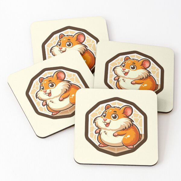 Item preview, Chonky Thicc Happy Hamster Cartoon Illustration Drawing designed and sold by CoffeeIsATrip.