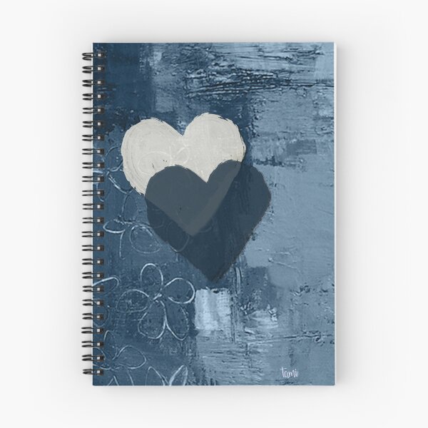 Item preview, Hearts on blue background, portrait designed and sold by a3-studio.