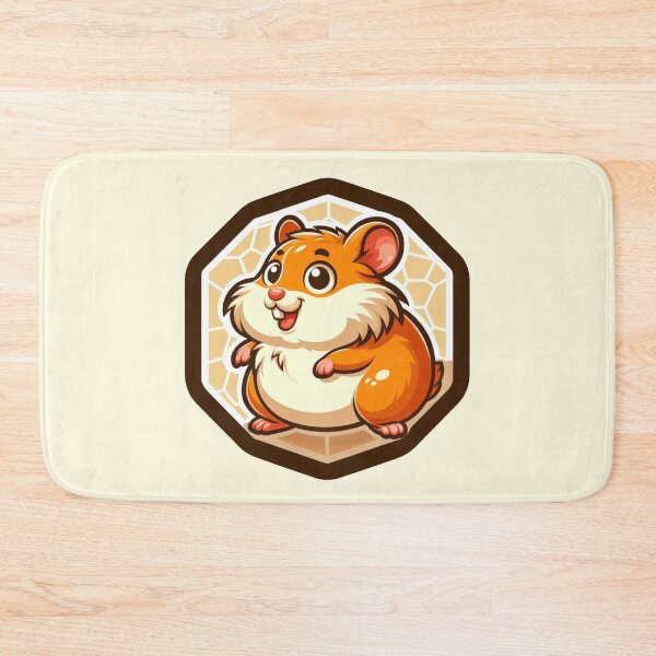 Item preview, Chonky Thicc Happy Hamster Cartoon Illustration Drawing designed and sold by CoffeeIsATrip.
