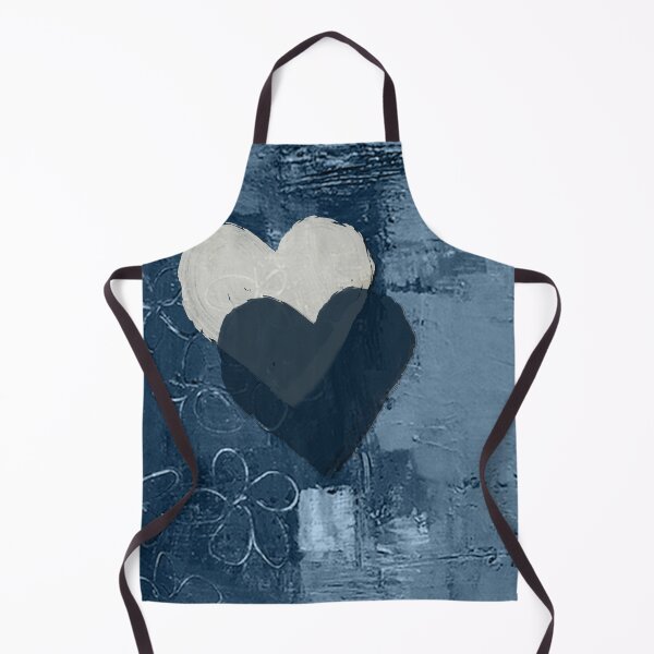 Item preview, Hearts on blue background, portrait designed and sold by a3-studio.