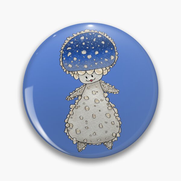 Item preview, Cute Mycena Subcyanocephala Mushroom designed and sold by Krystal91Art.