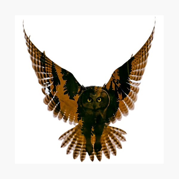 Item preview, Wild Flying Owl designed and sold by PlanetMarker.