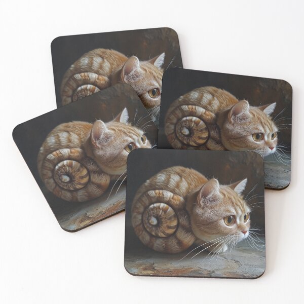 Item preview, Escargot Cat designed and sold by Catloaf Art.
