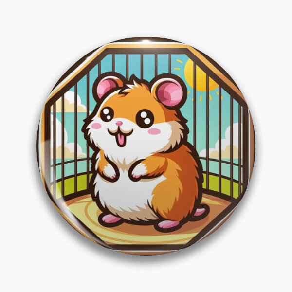 Item preview, Sunshine Happy Fluffy Hamster Cartoon Illustration Drawing designed and sold by CoffeeIsATrip.